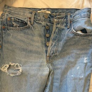 GRLFRND Light Wash Distressed Boyfriend Jeans